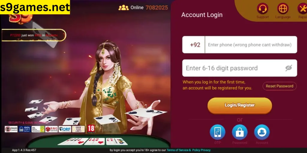 s9 Game Register and Login